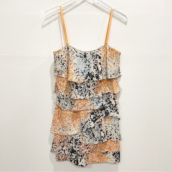 BCBGMaxAzria Ginger Strapless Dress Tiered Ruffle Size 6 - Picture 1 of 9